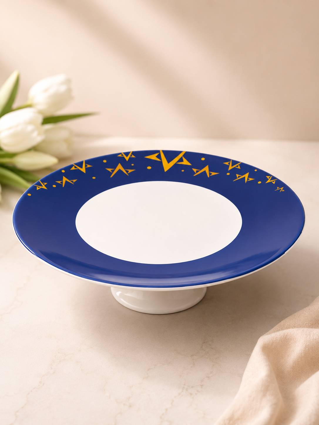 Single Ceramic Birthday Cake Stand Model-8
