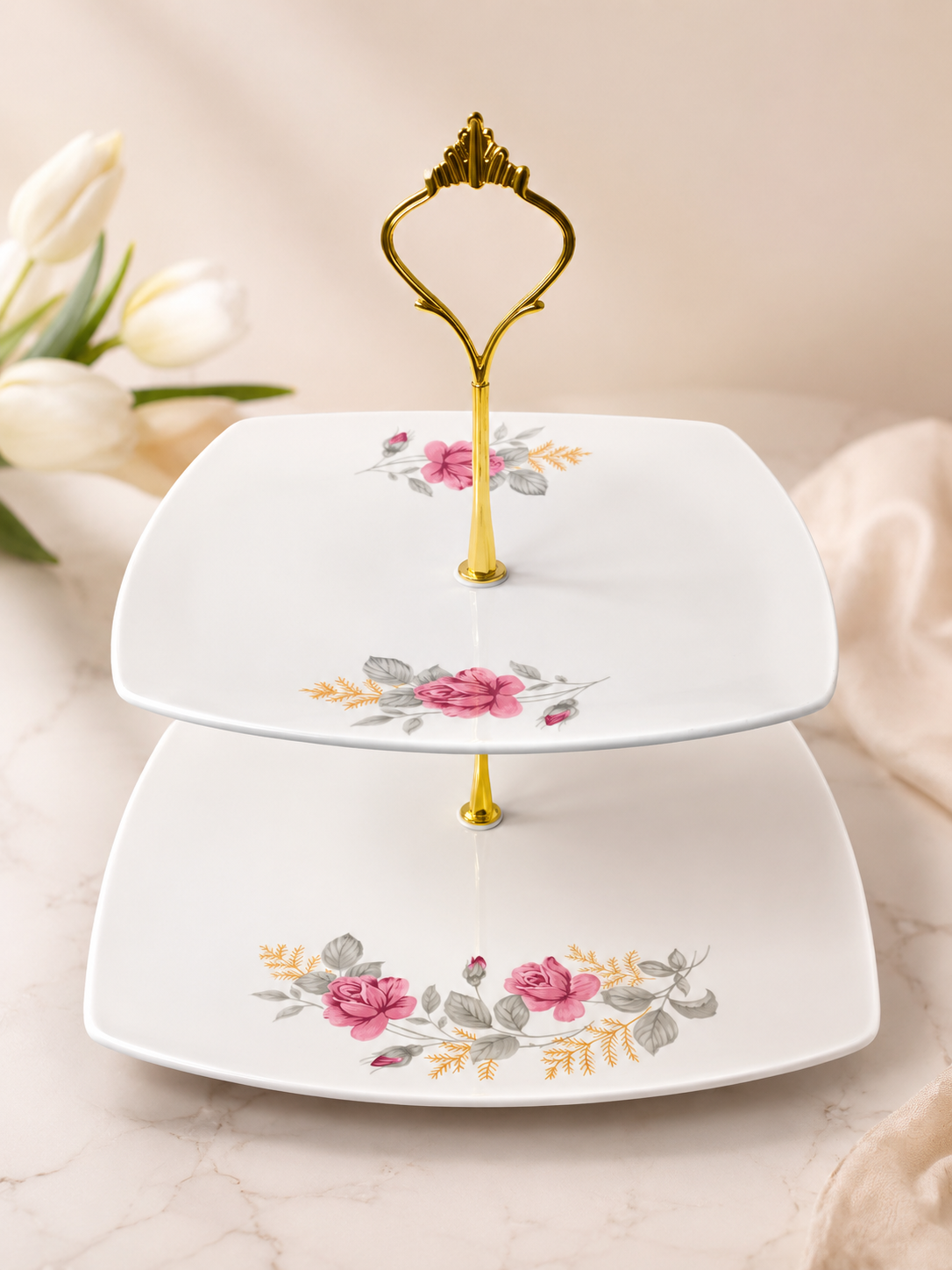 Two Layer Export Quality Ceramic Fruit Stand Model-14
